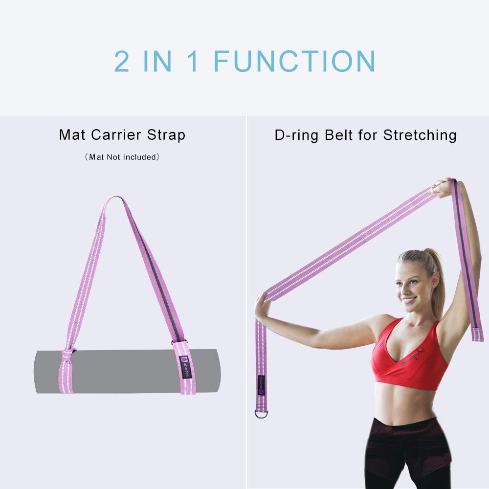 Premium Yoga Mat Sling, Adjustable Yoga Mat Straps for Carrying, Easy-Cinch Yoga Mat Holder Strap