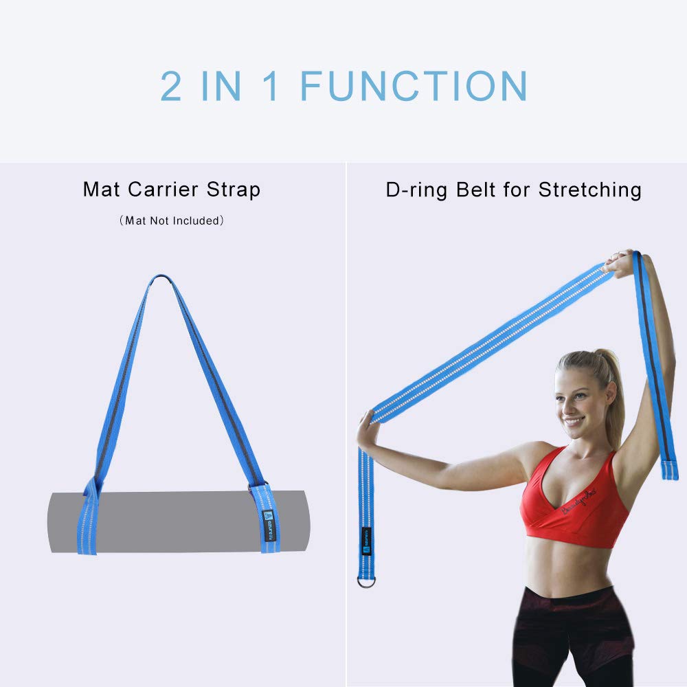 Premium Yoga Mat Sling, Adjustable Yoga Mat Straps for Carrying, Easy-Cinch Yoga Mat Holder Strap
