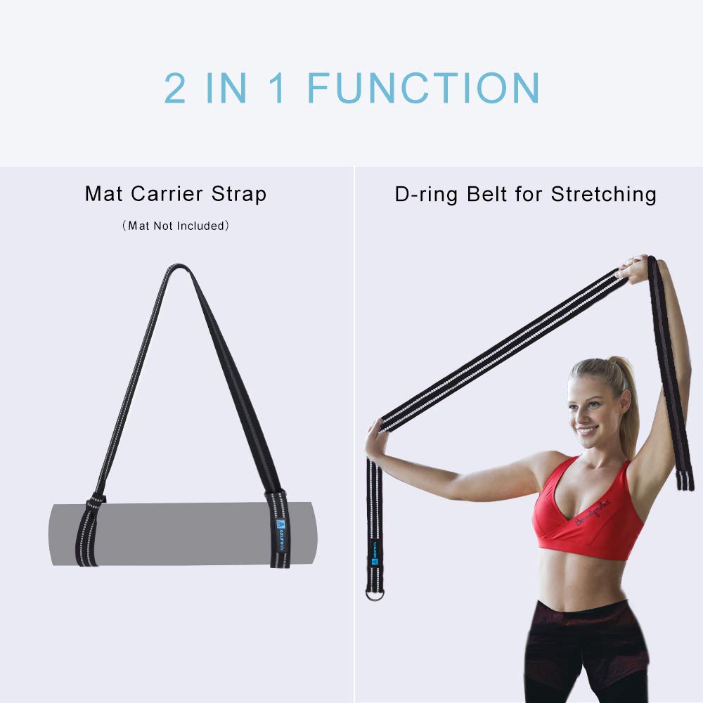 Premium Yoga Mat Sling, Adjustable Yoga Mat Straps for Carrying, Easy-Cinch Yoga Mat Holder Strap