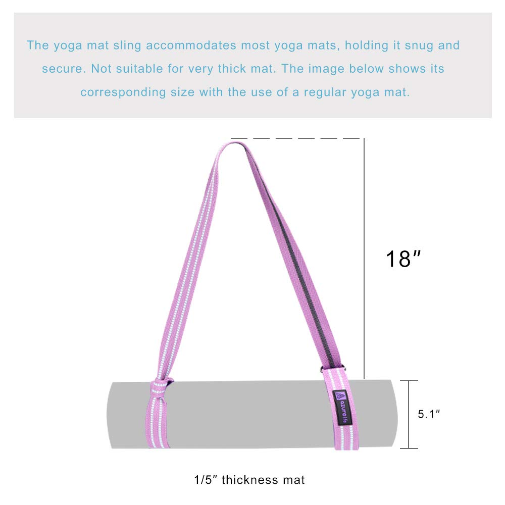 Premium Yoga Mat Sling, Adjustable Yoga Mat Straps for Carrying, Easy-Cinch Yoga Mat Holder Strap
