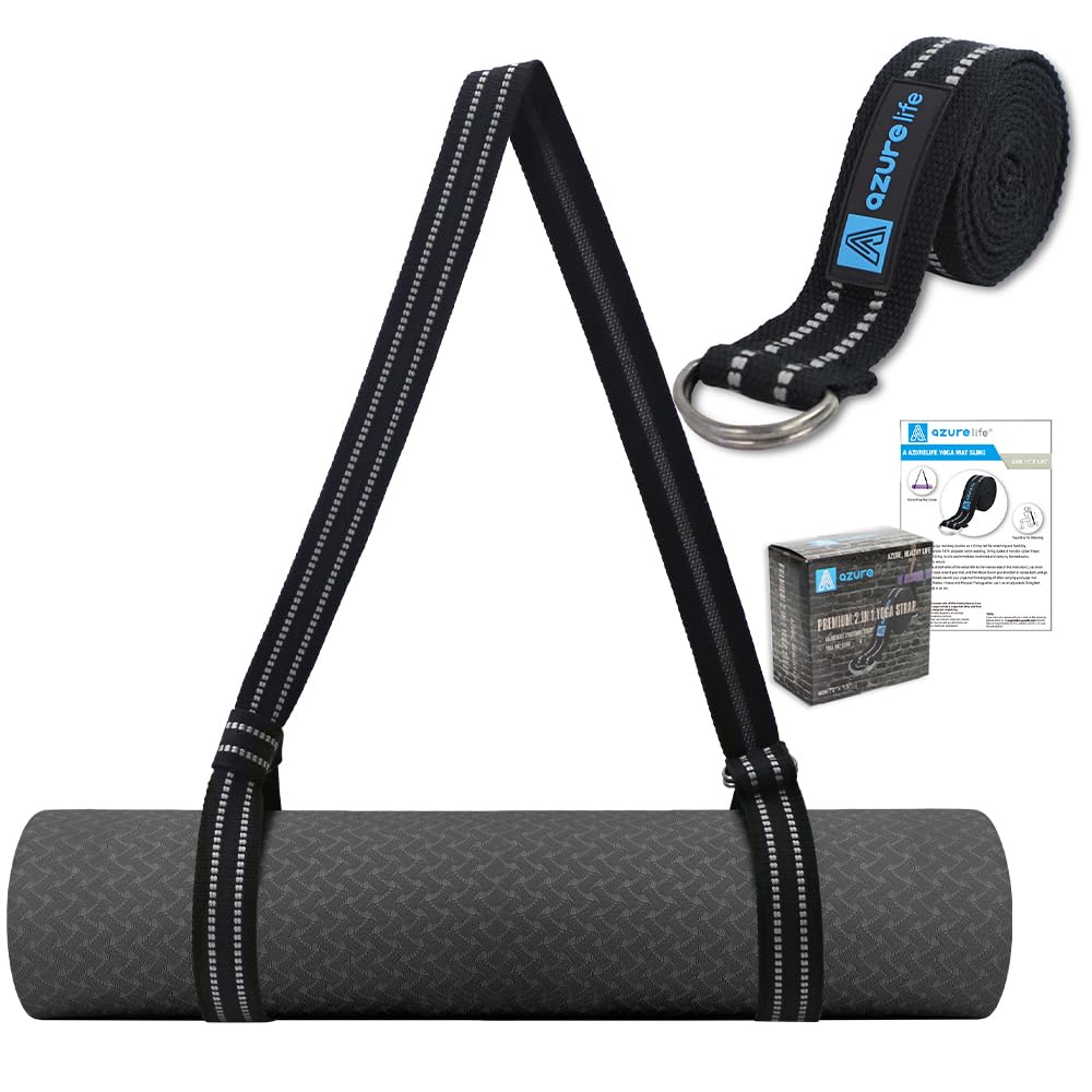 Premium Yoga Mat Sling, Adjustable Yoga Mat Straps for Carrying, Easy-Cinch Yoga Mat Holder Strap
