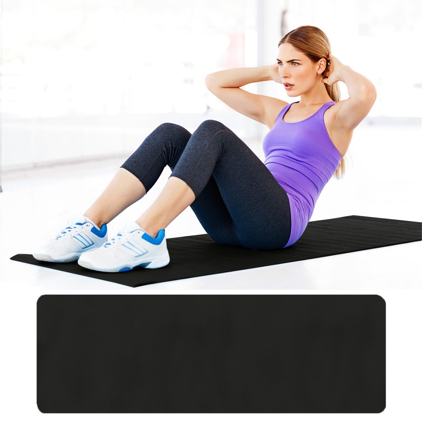 Yoga Mat, 68"×23" Exercise Mat for Men & Women, Non Slip Workout Mat for Home Yoga, Pilates, Stretching, Floor & Fitness Workouts