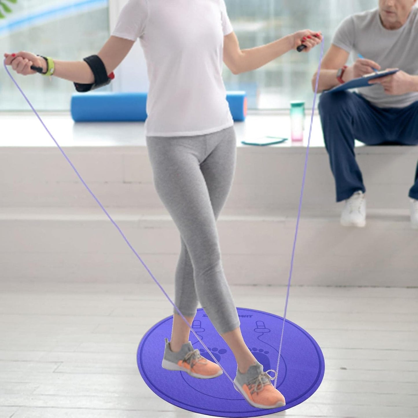 Skipping Rope Mat Yoga Mat Shock Absorption Mute Dancing Pad, TPE Jumping Rope Mat | Indoor Outdoor Exercise Yoga Floor Mat for Home Gym Flooring, 6mm Non-Slip Thickening