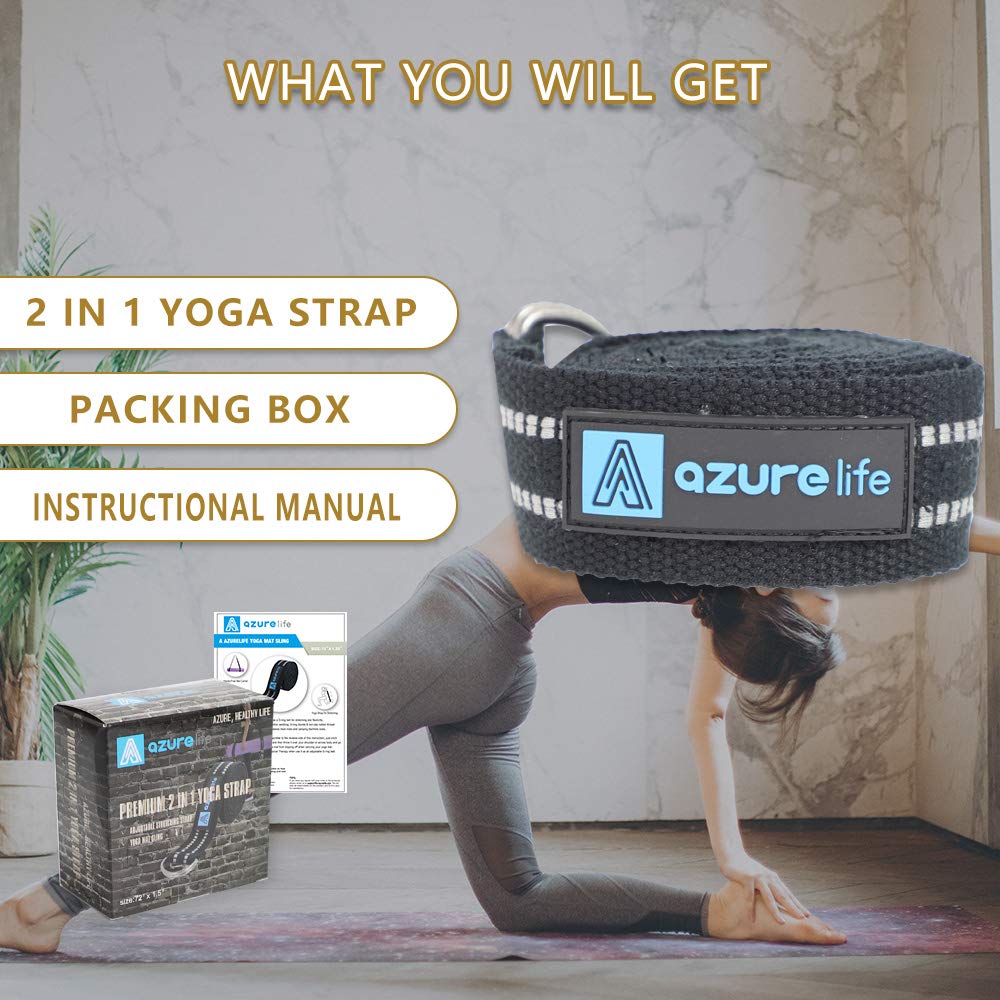 Premium Yoga Mat Sling, Adjustable Yoga Mat Straps for Carrying, Easy-Cinch Yoga Mat Holder Strap