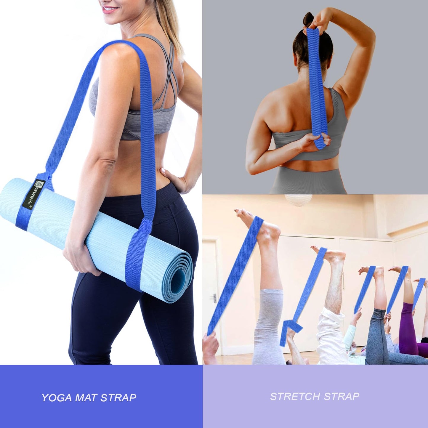 Premium Yoga Mat Sling, Adjustable Yoga Mat Straps for Carrying, Easy-Cinch Yoga Mat Holder Strap