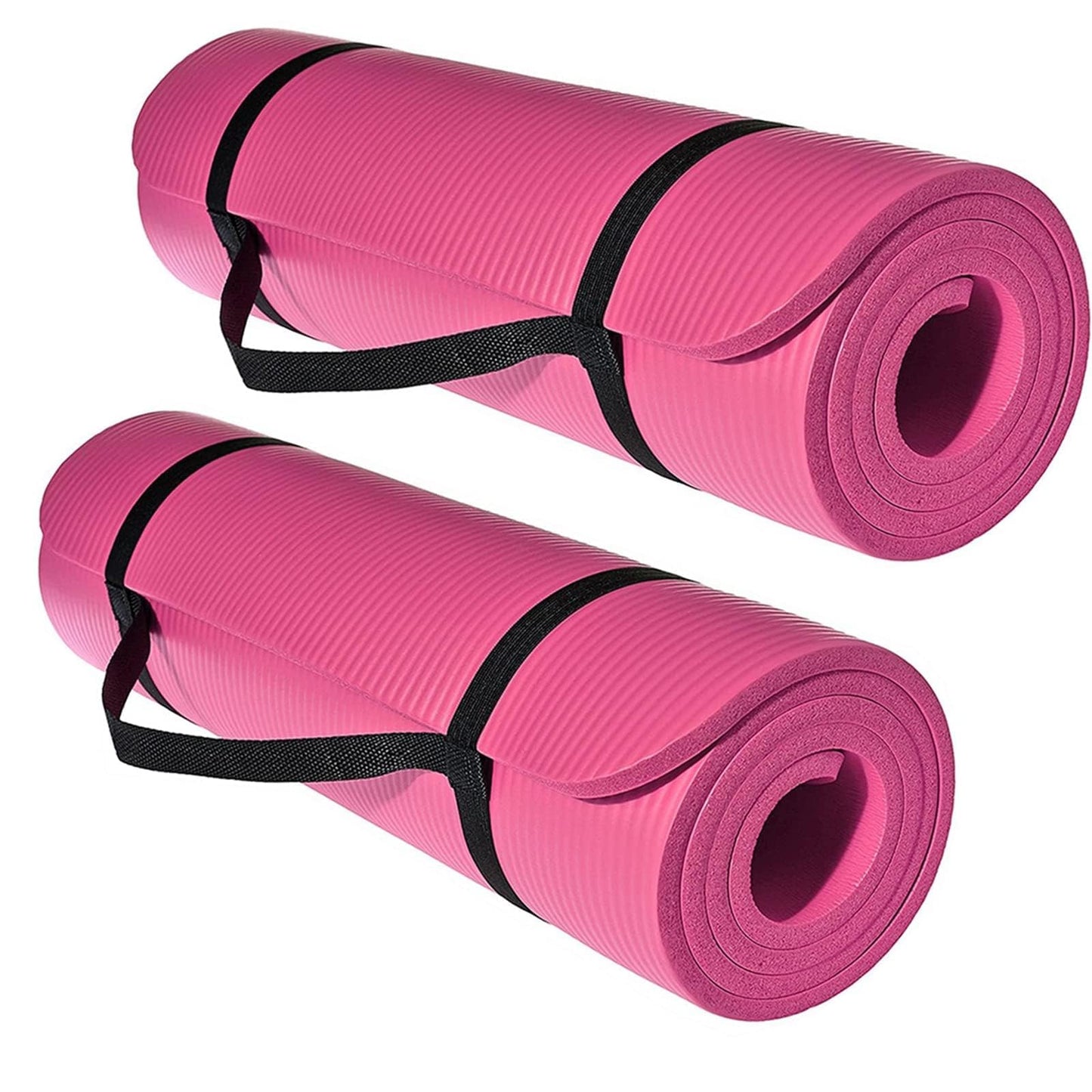 Extra Thick Yoga Mat Fitness Mat with Backpack, 72" L x 24" W x 0.4 Inch Pilates Anti-Slip Yoga Mat