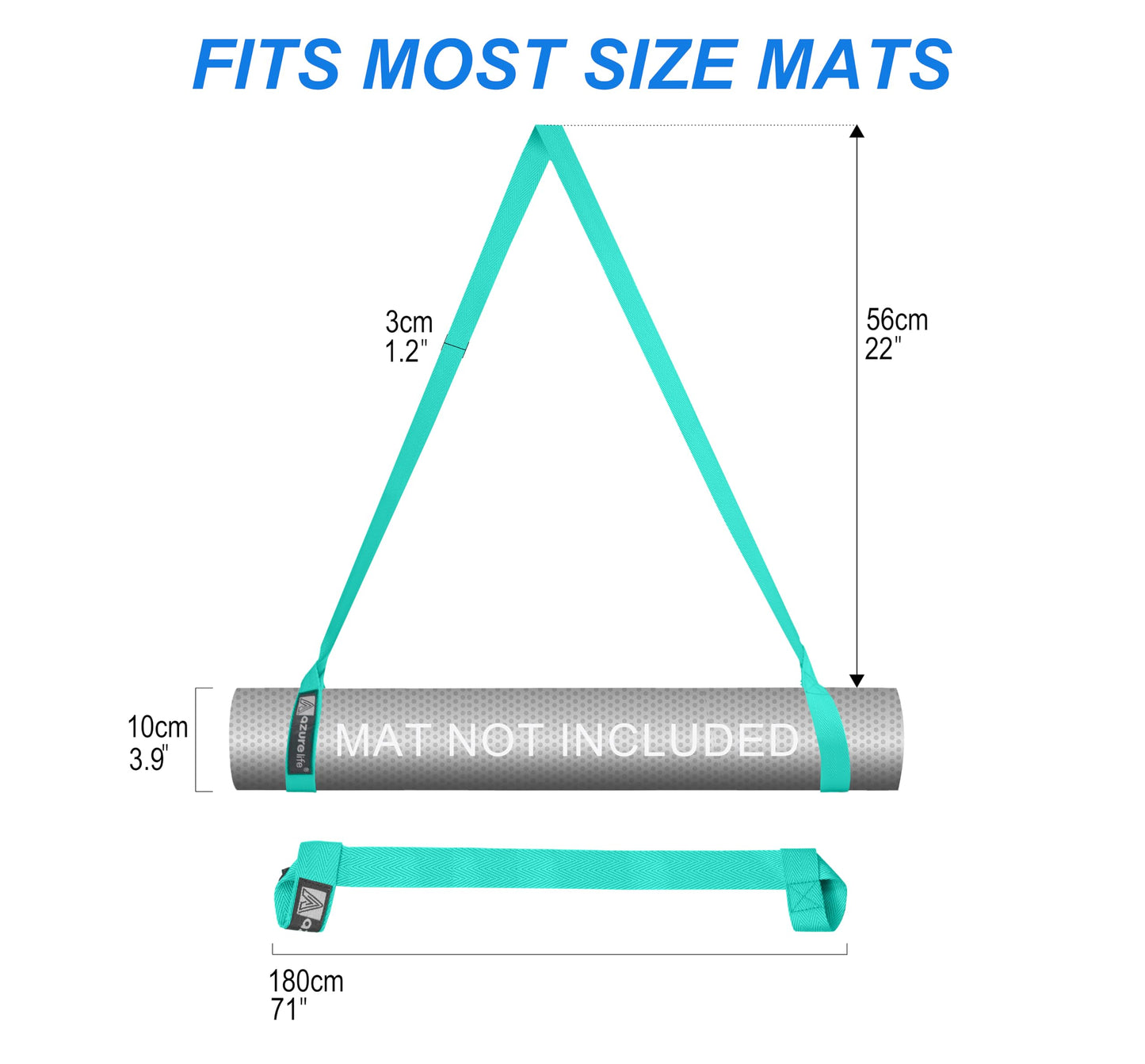 Premium Yoga Mat Sling, Adjustable Yoga Mat Straps for Carrying, Easy-Cinch Yoga Mat Holder Strap