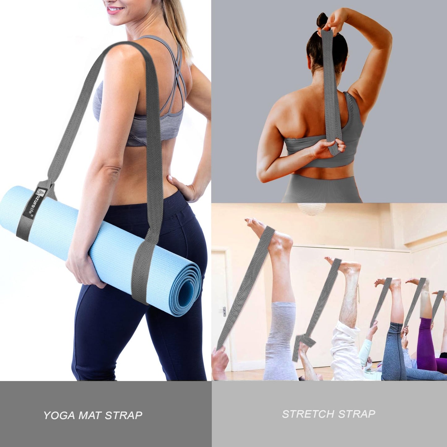 Premium Yoga Mat Sling, Adjustable Yoga Mat Straps for Carrying, Easy-Cinch Yoga Mat Holder Strap