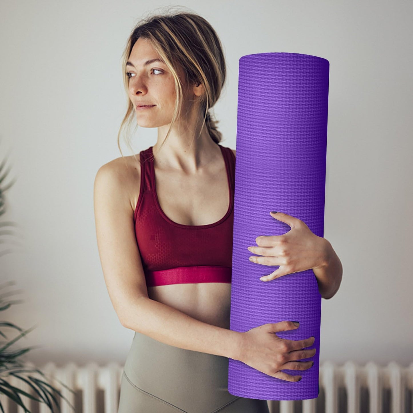 Yoga Mat, 68"×23" Exercise Mat for Men & Women, Non Slip Workout Mat for Home Yoga, Pilates, Stretching, Floor & Fitness Workouts
