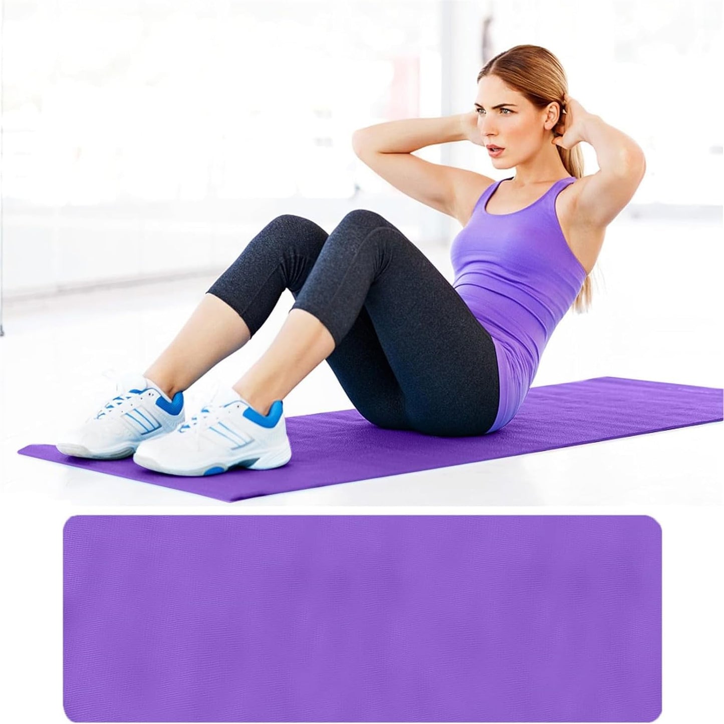 Yoga Mat, 68"×23" Exercise Mat for Men & Women, Non Slip Workout Mat for Home Yoga, Pilates, Stretching, Floor & Fitness Workouts