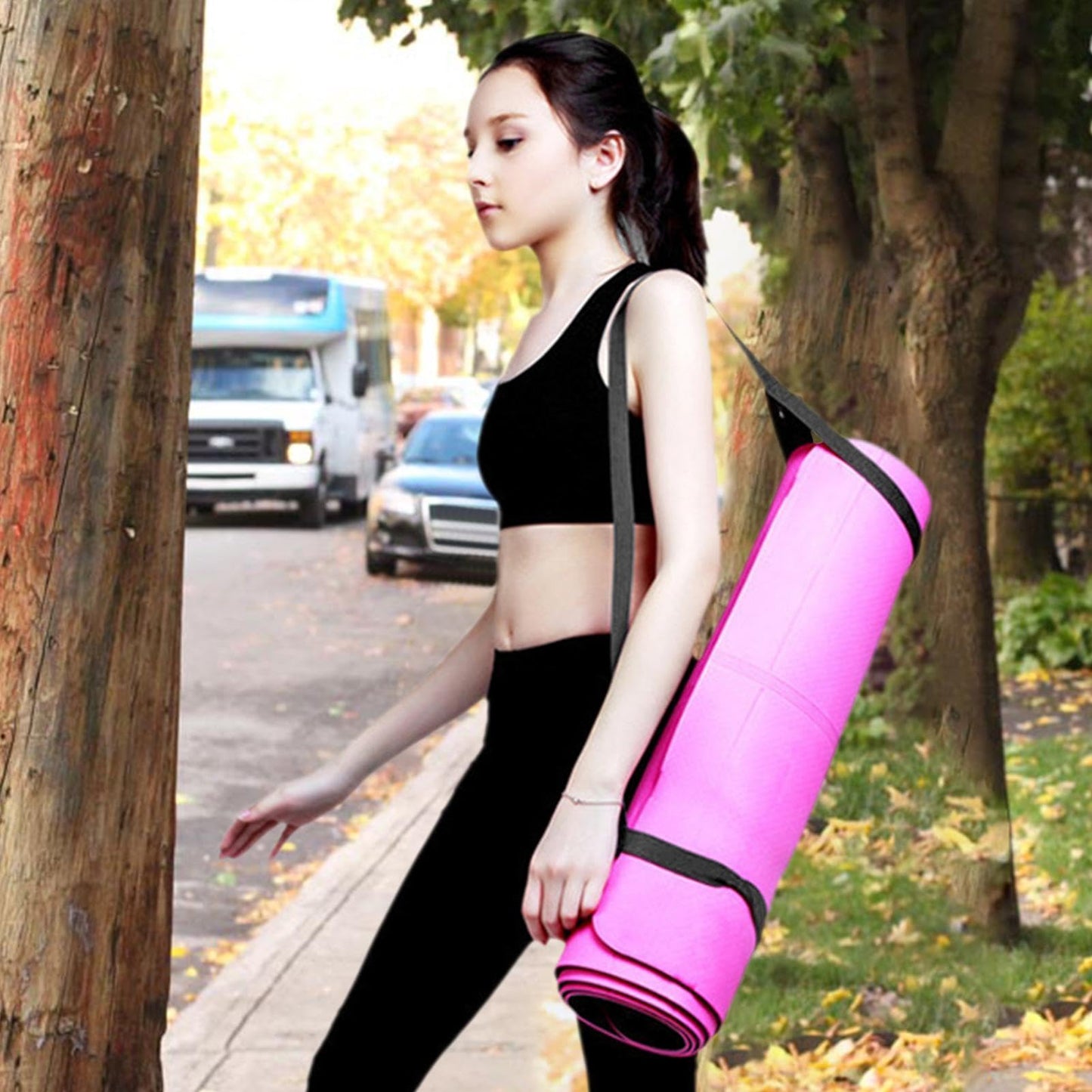 Yoga Mat Carrying Strap - Mat Carrier Sling | Adjustable Yoga Carrying Strap | Anti-Slip Yoga Mat Sling Strap Holder Stretch Bands | Exercise Mat Carrier | Yoga Mat Straps for Carrying