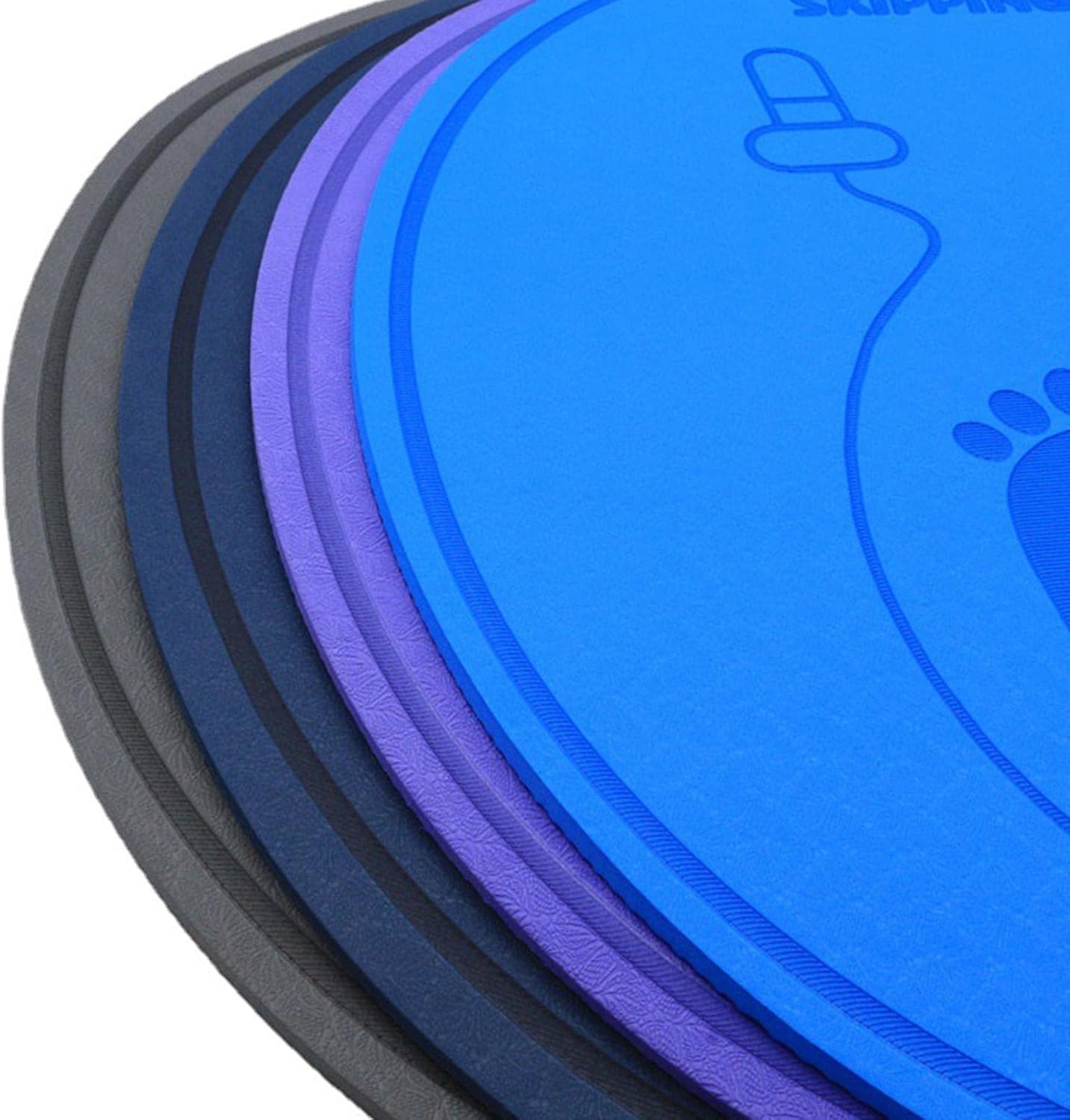 Skipping Rope Mat Yoga Mat Shock Absorption Mute Dancing Pad, TPE Jumping Rope Mat | Indoor Outdoor Exercise Yoga Floor Mat for Home Gym Flooring, 6mm Non-Slip Thickening