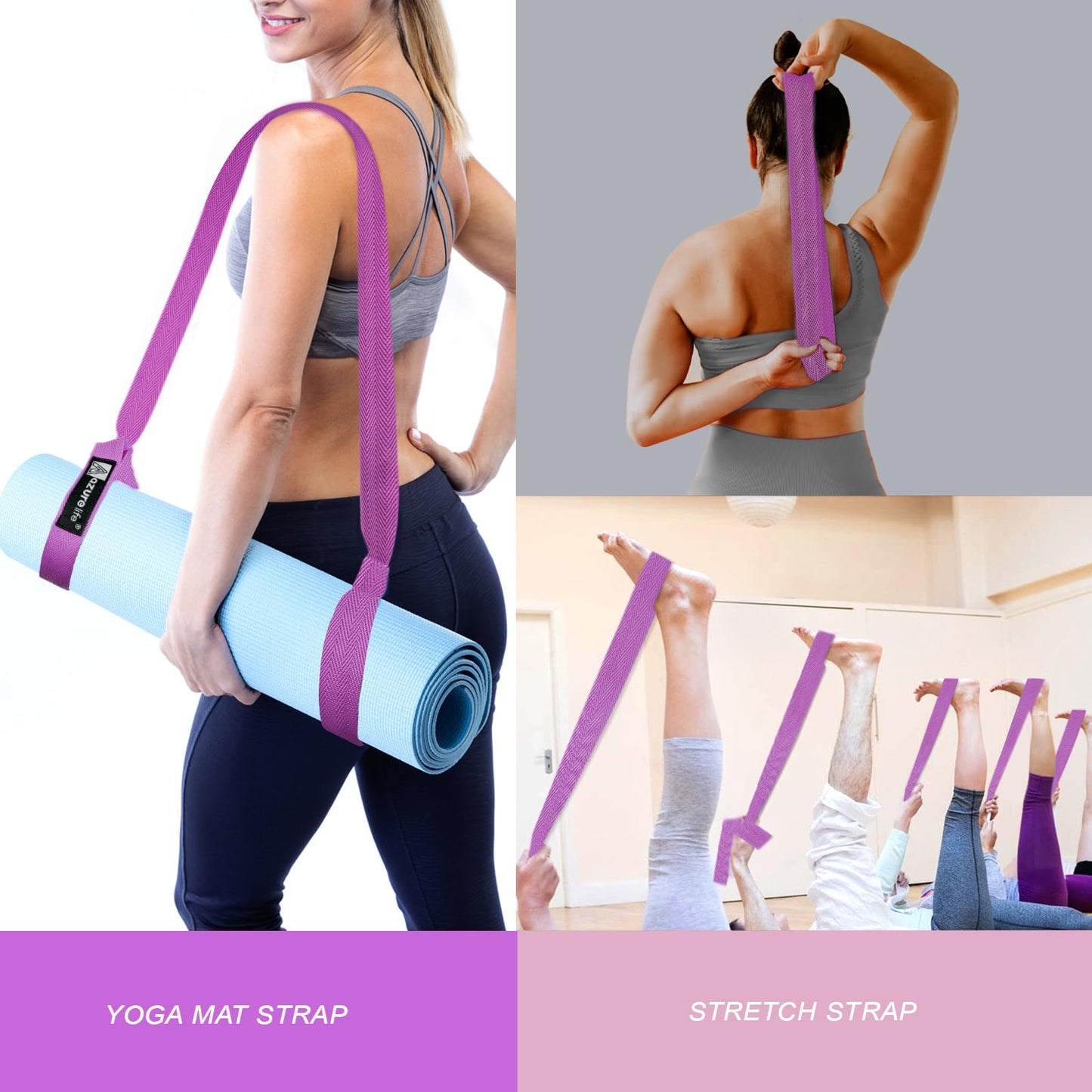 Premium Yoga Mat Sling, Adjustable Yoga Mat Straps for Carrying, Easy-Cinch Yoga Mat Holder Strap