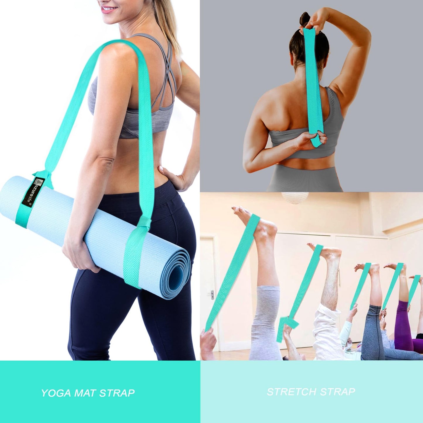 Premium Yoga Mat Sling, Adjustable Yoga Mat Straps for Carrying, Easy-Cinch Yoga Mat Holder Strap