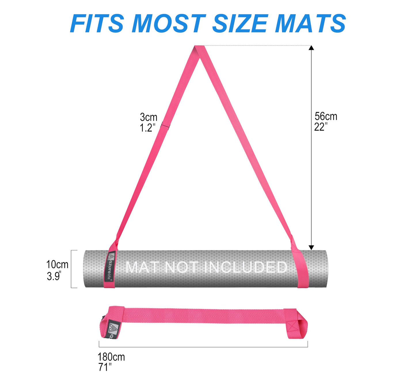 Premium Yoga Mat Sling, Adjustable Yoga Mat Straps for Carrying, Easy-Cinch Yoga Mat Holder Strap